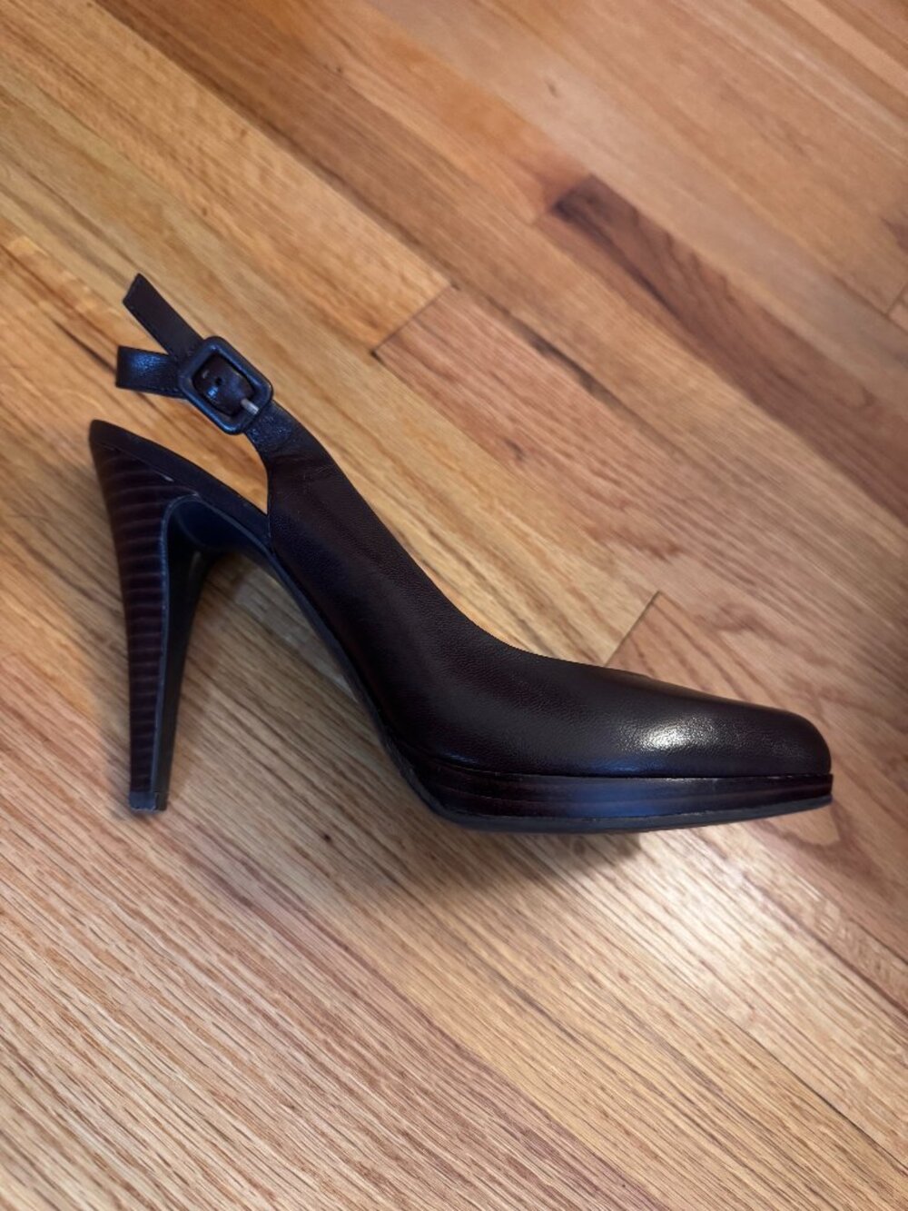 Nine West Slingback Brown Heels, Leather - Size 7.5